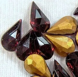 10x6mm Pear Shape Imitation Garnets Antique Cut