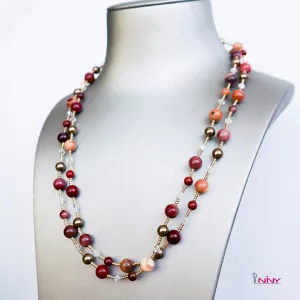 2-Line Necklace Mookite