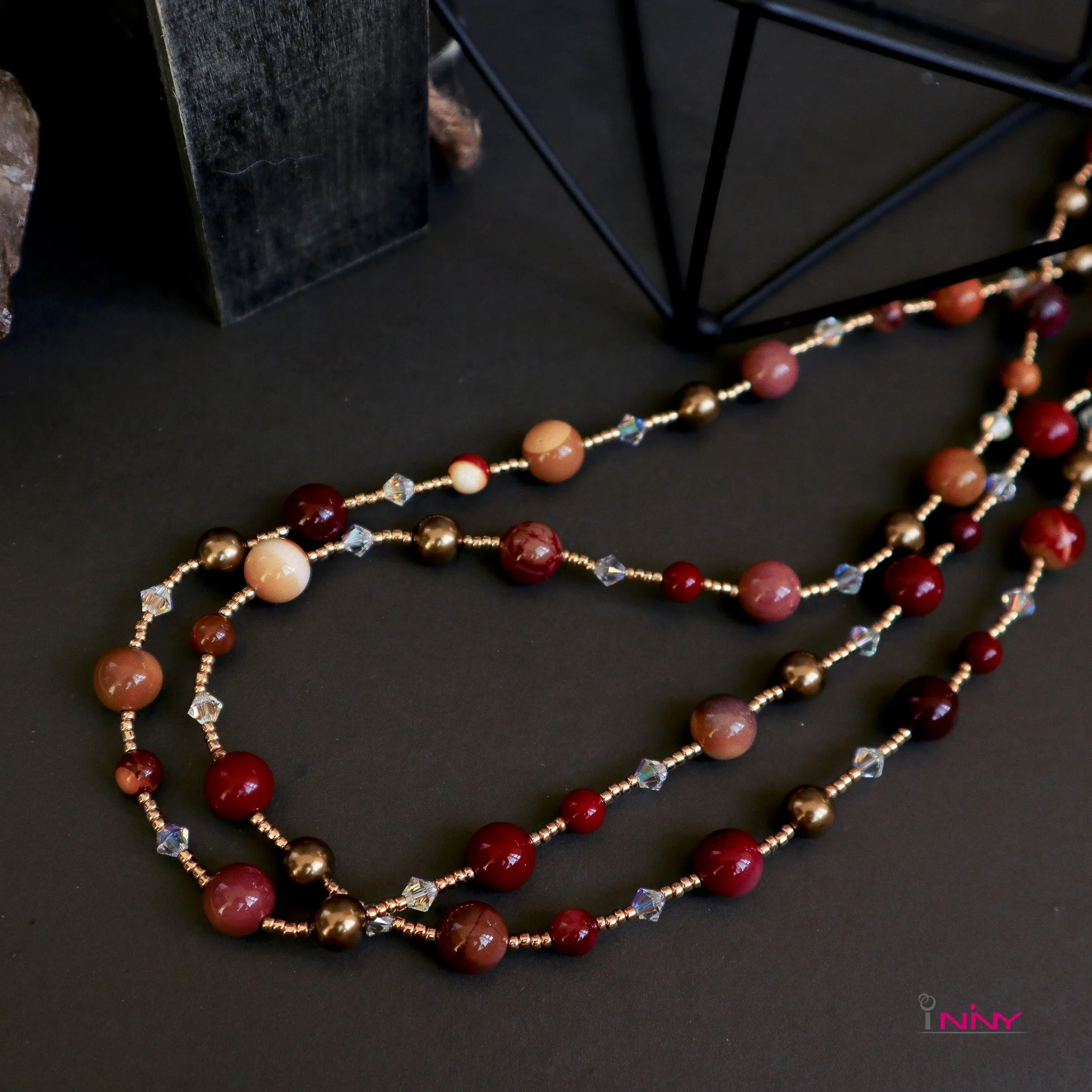 2-Line Necklace Mookite