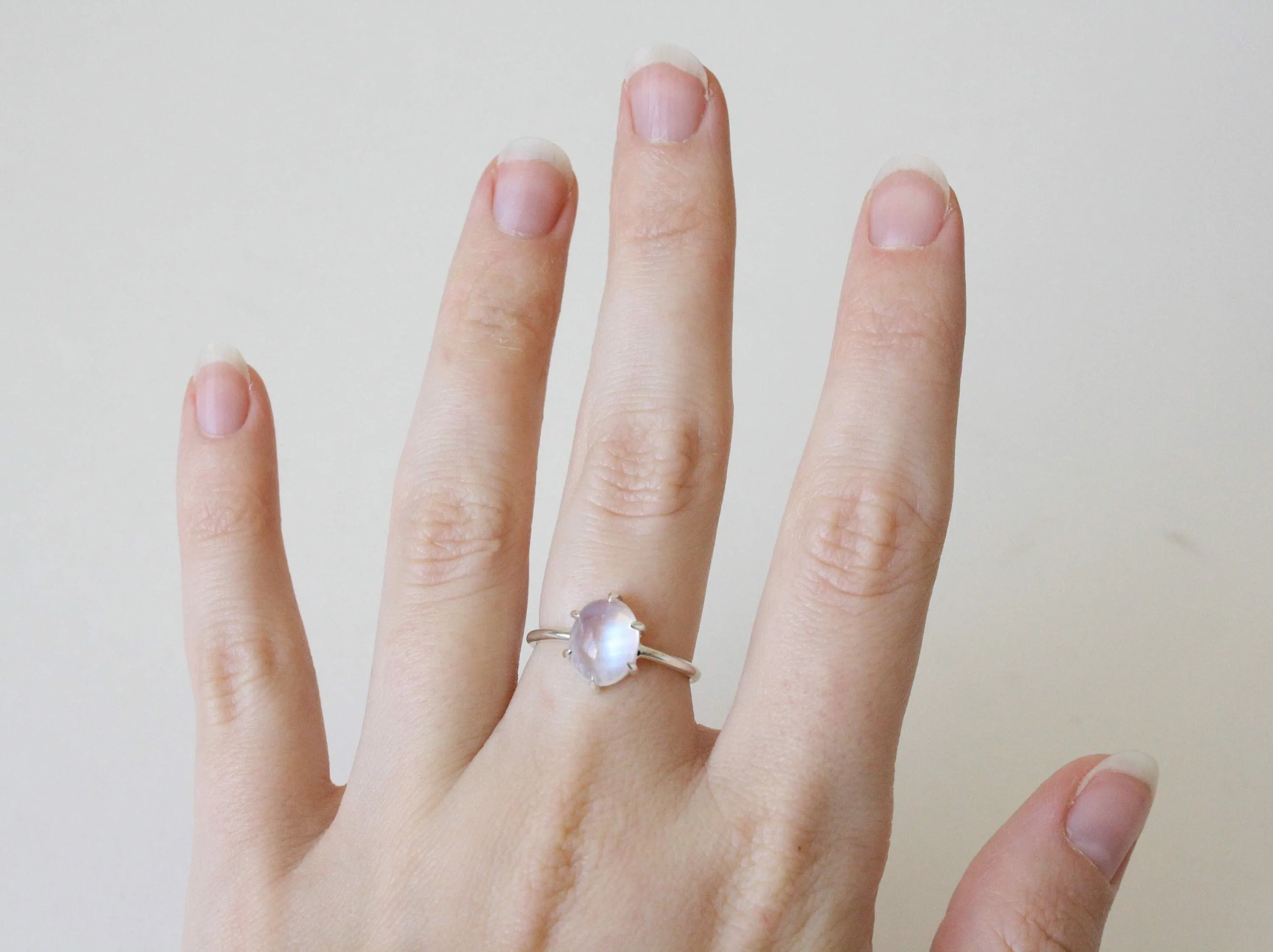 6 Prong Moonstone Ring