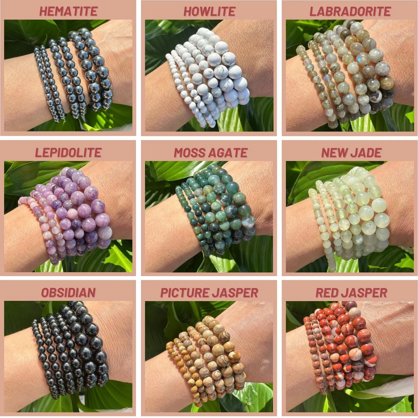 8mm Premium Crystal Bracelets