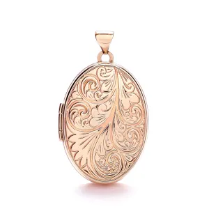 9ct Rose Gold Oval Locket
