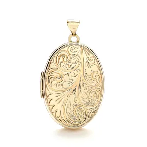 9ct Yellow Gold Oval Locket