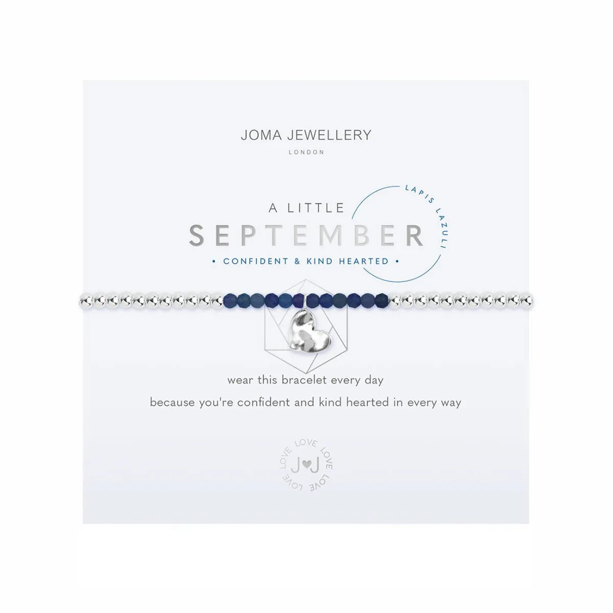 A Little September Birthstone Bracelet | Silver Plated with Lapis