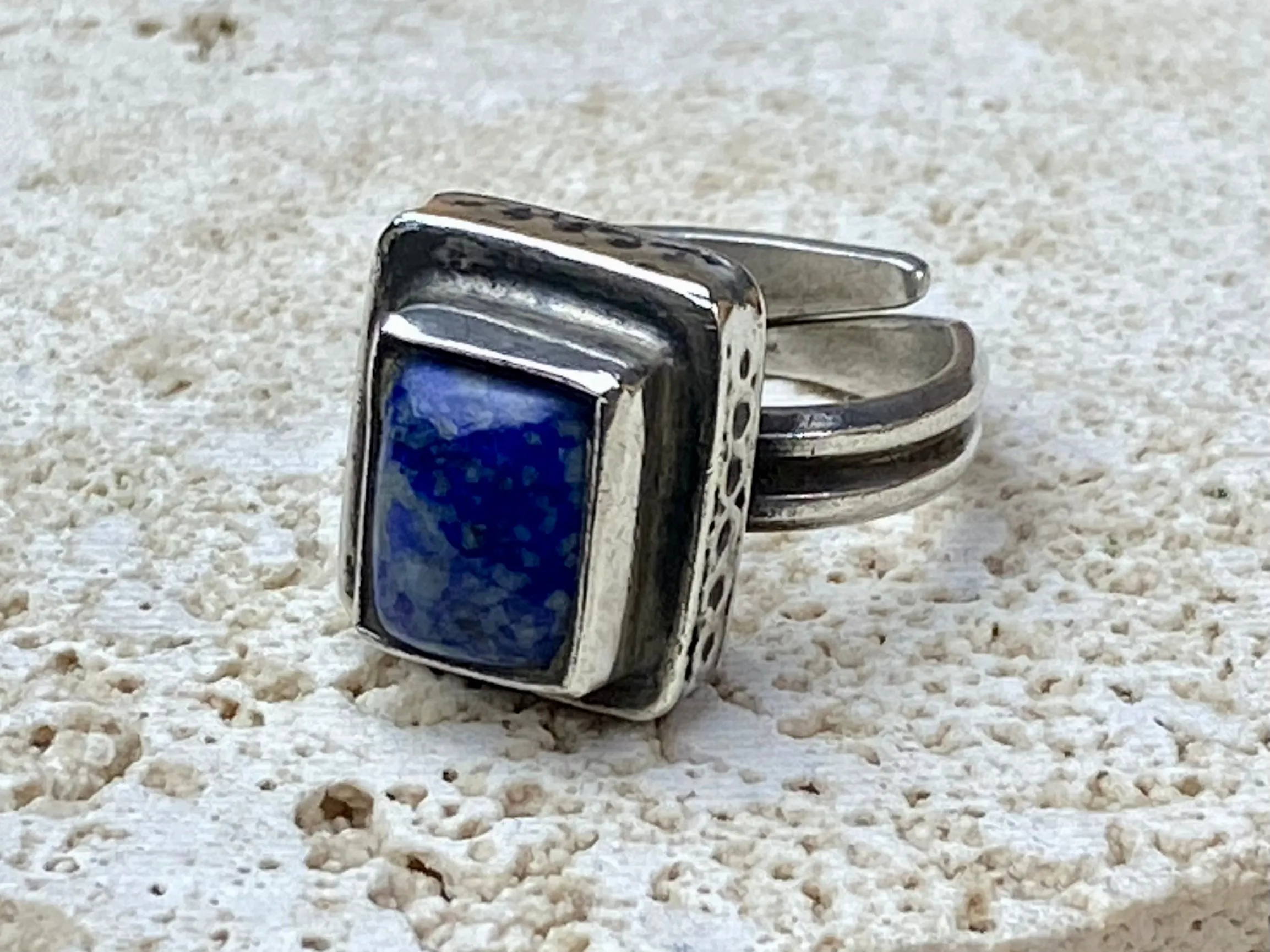 Afghani Vintage Lapis Lazuli Silver Ring