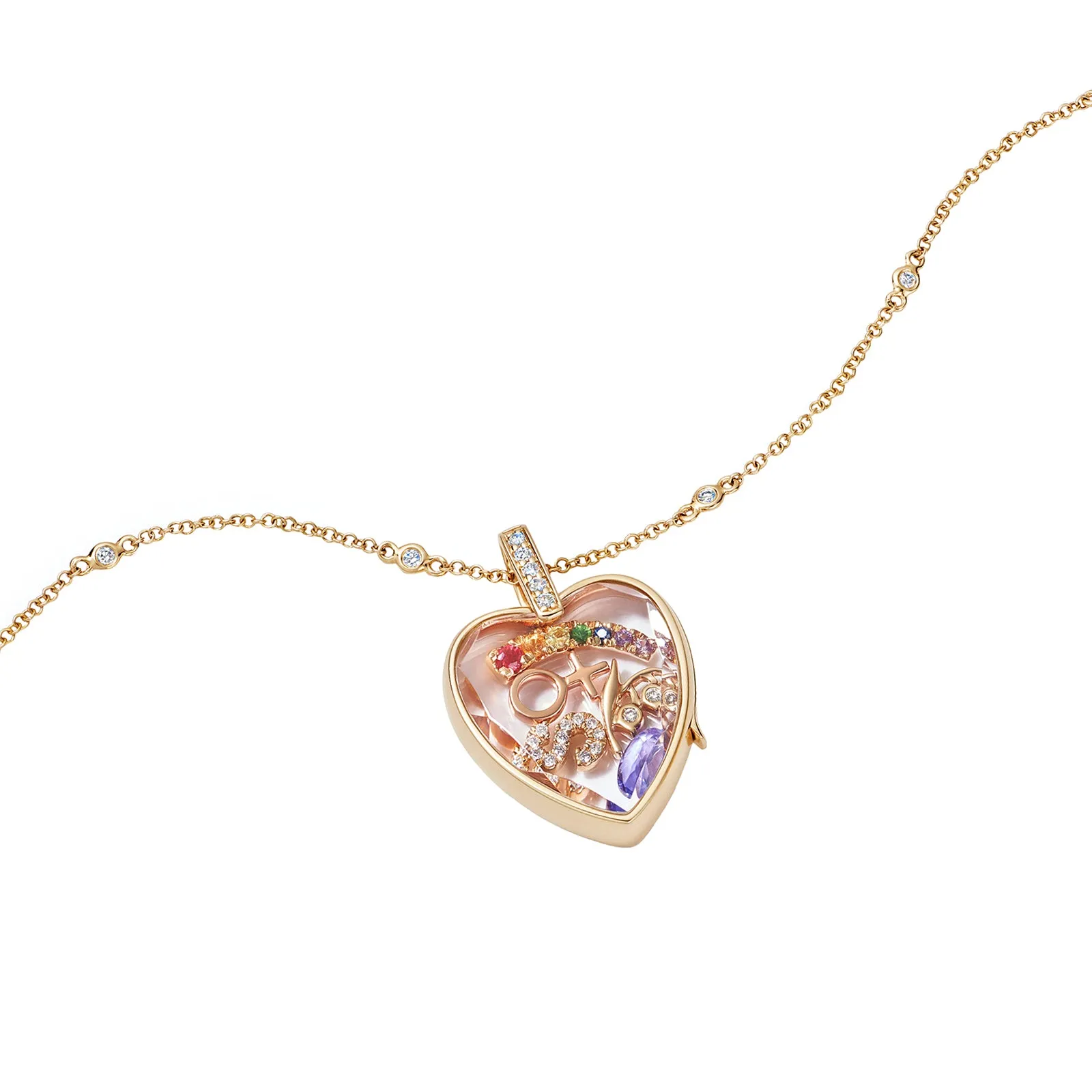 Amate Heart Locket - Yellow Gold