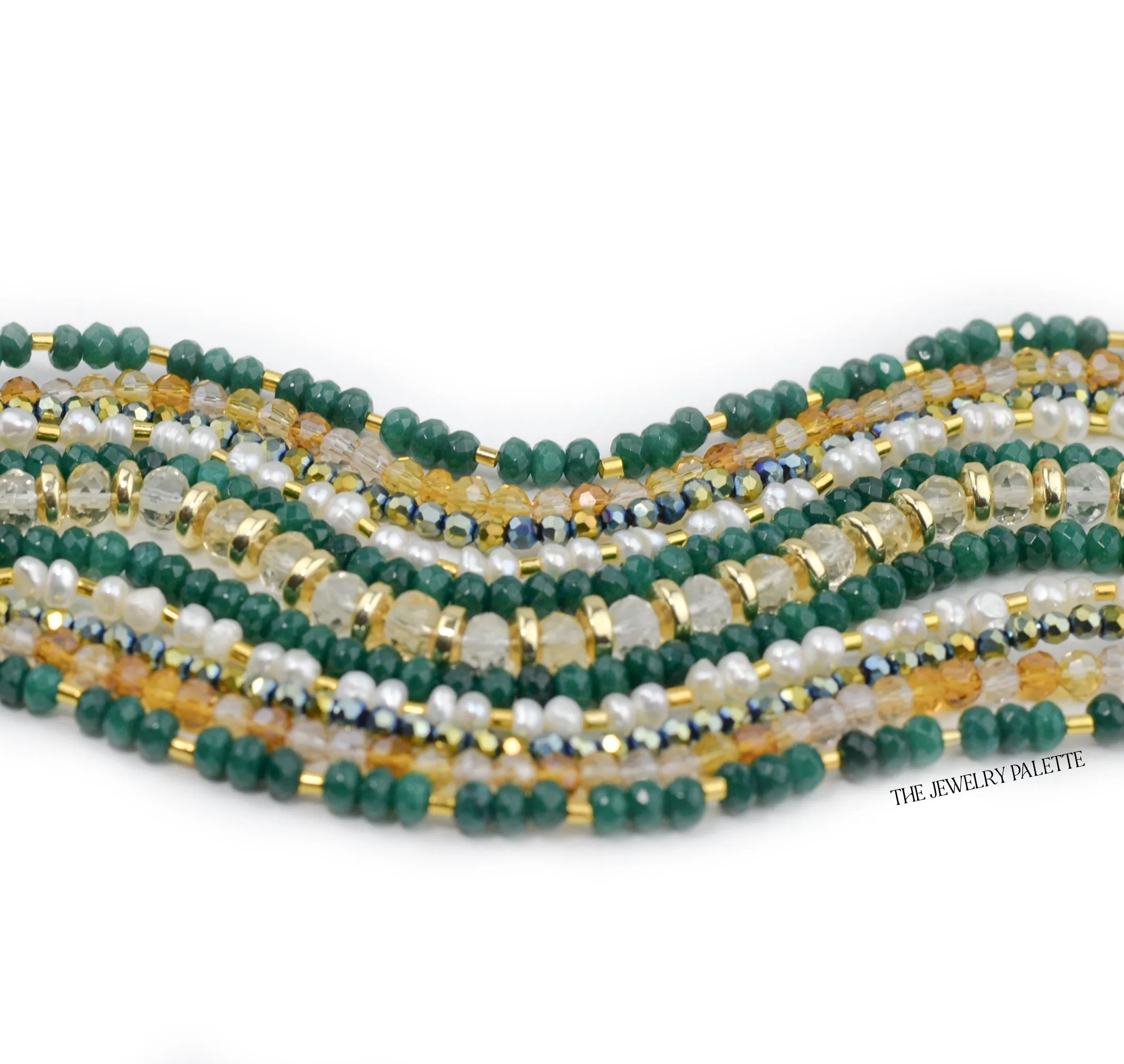 Anahita luxe emerald and citrine multitier bracelet