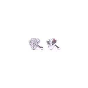 Ashley Gold Sterling Silver Mix Match CZ Mushroom Stud Earrings