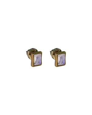 Baguette Moonstone Earrings
