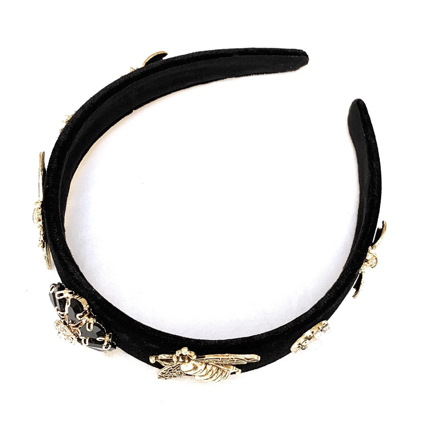 Bee Jeweled Headband (Black)