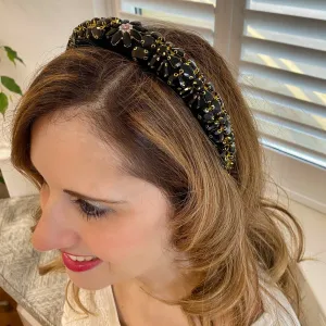 Black Jewelled Headpiece Crystal Headband
