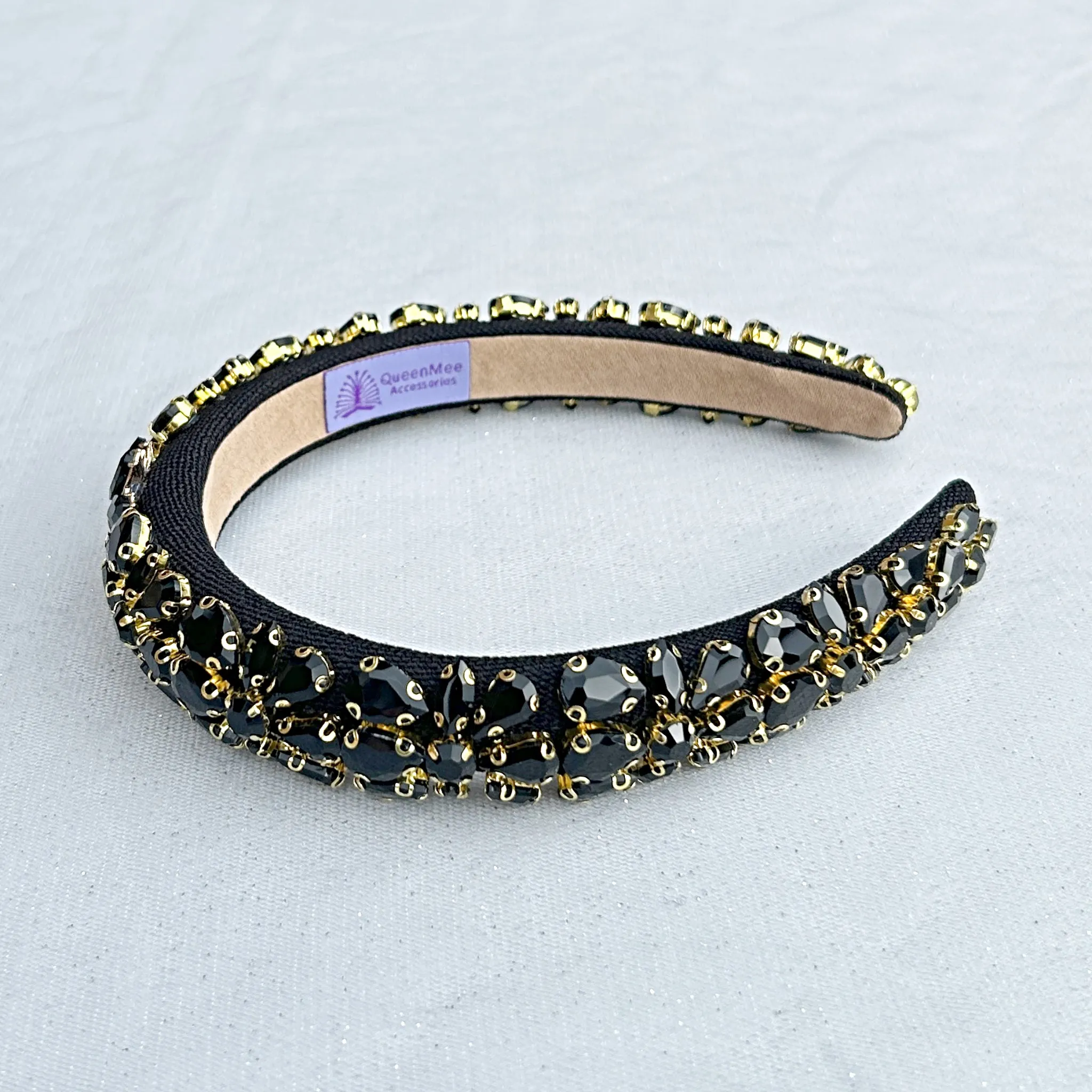 Black Jewelled Headpiece Crystal Headband