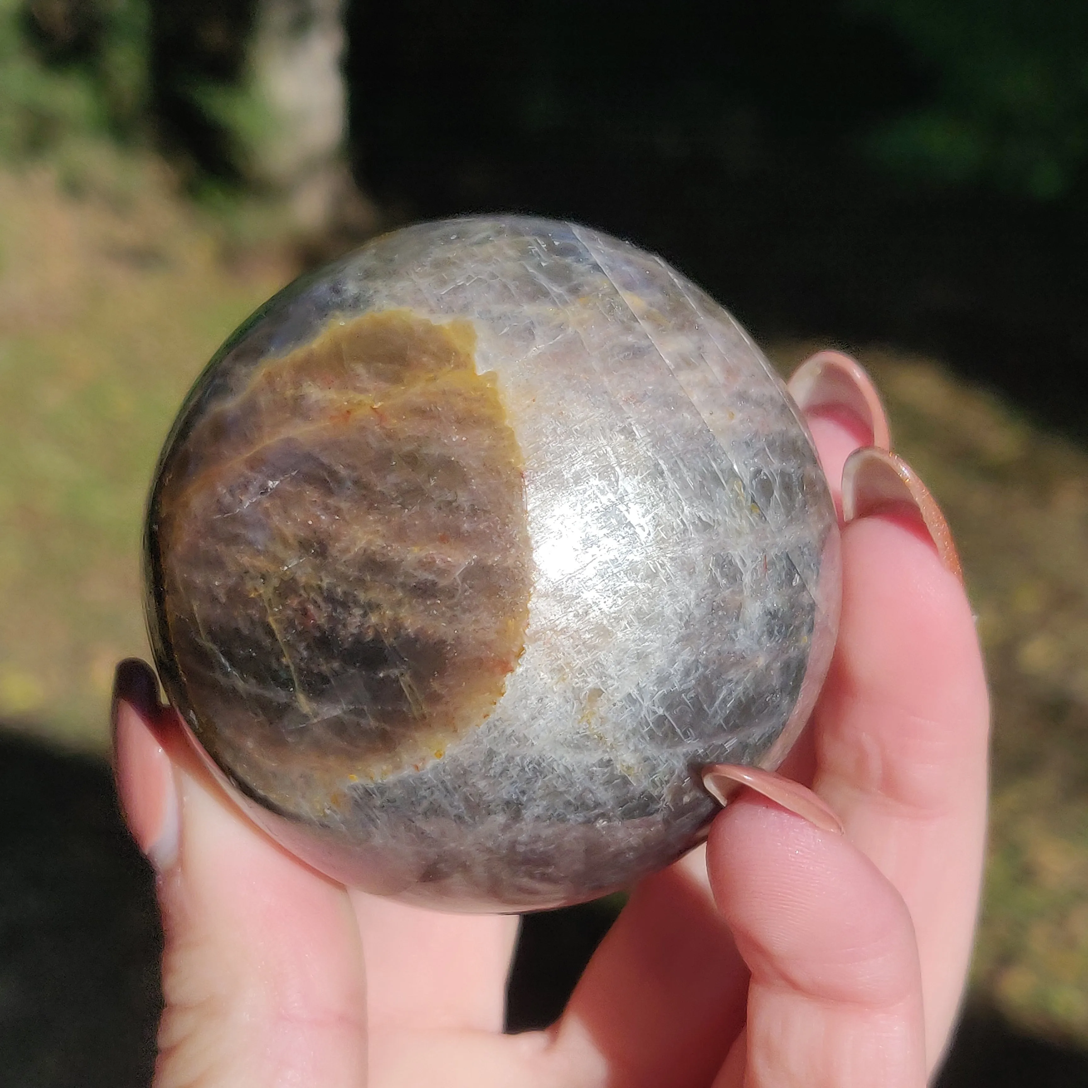 Black Moonstone Sphere (#4)