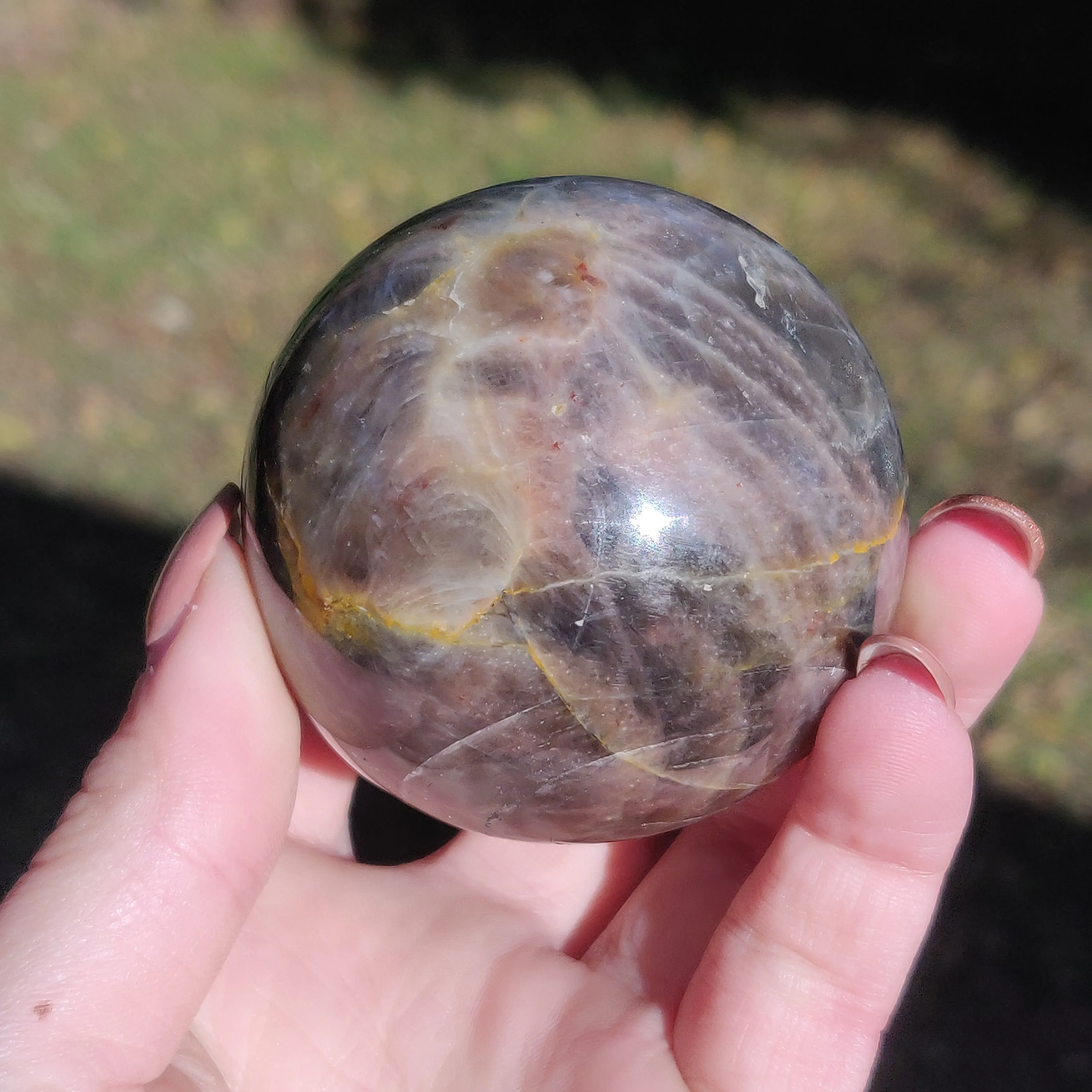 Black Moonstone Sphere (#4)