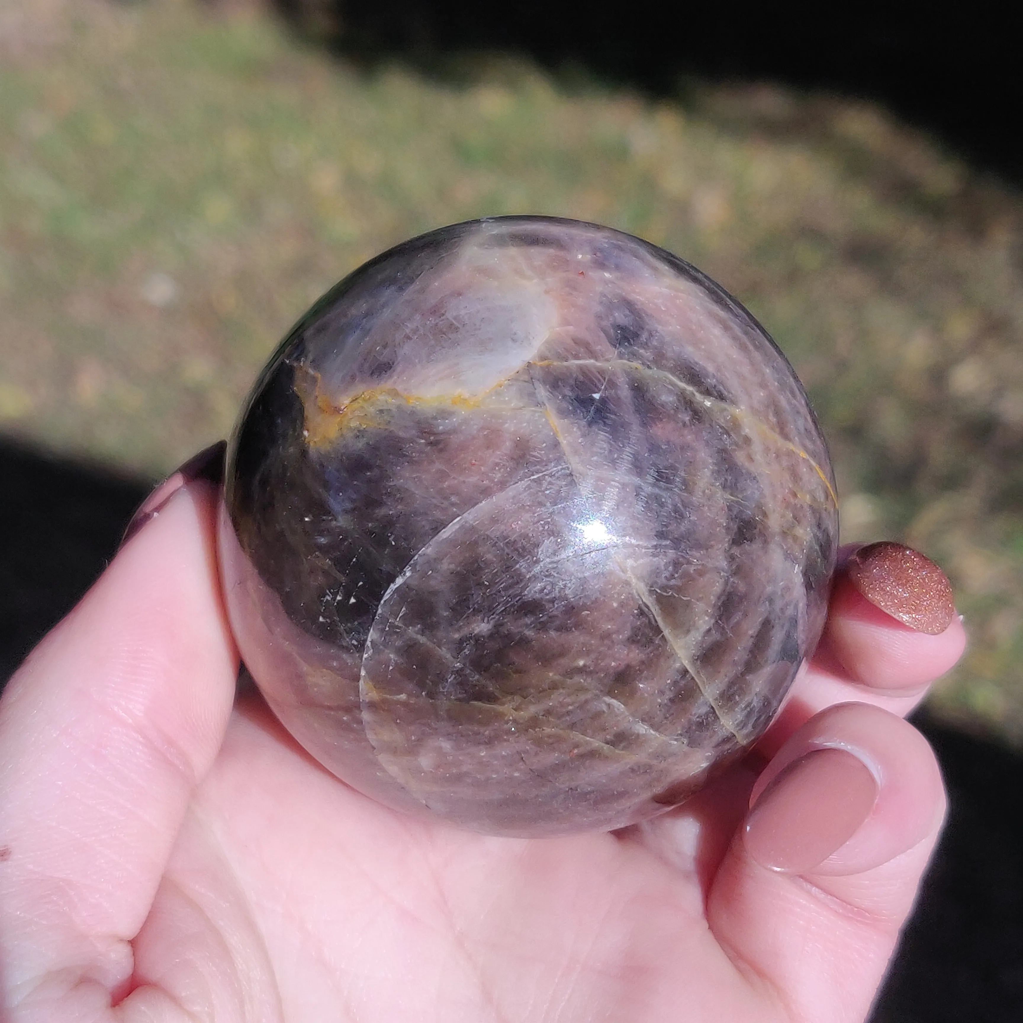 Black Moonstone Sphere (#4)