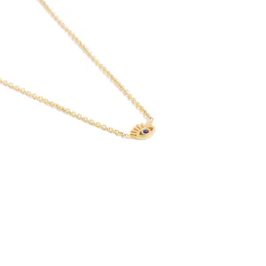 Blue Eye Chain Necklace