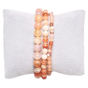 Bracelet Agate Botswana orange A 