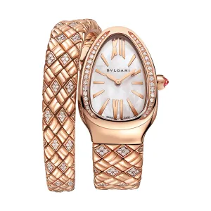 Bulgari Serpenti Spiga 18kt Rose Gold and Diamond Watch