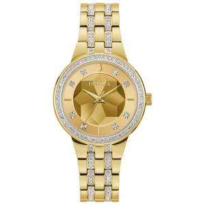 Bulova Phantom Crystal Gold-Tone Stainless Steel Watch 32.5mm - 97L176
