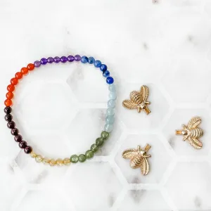 Chakra Multistone 4mm Beaded Stretch Bracelet