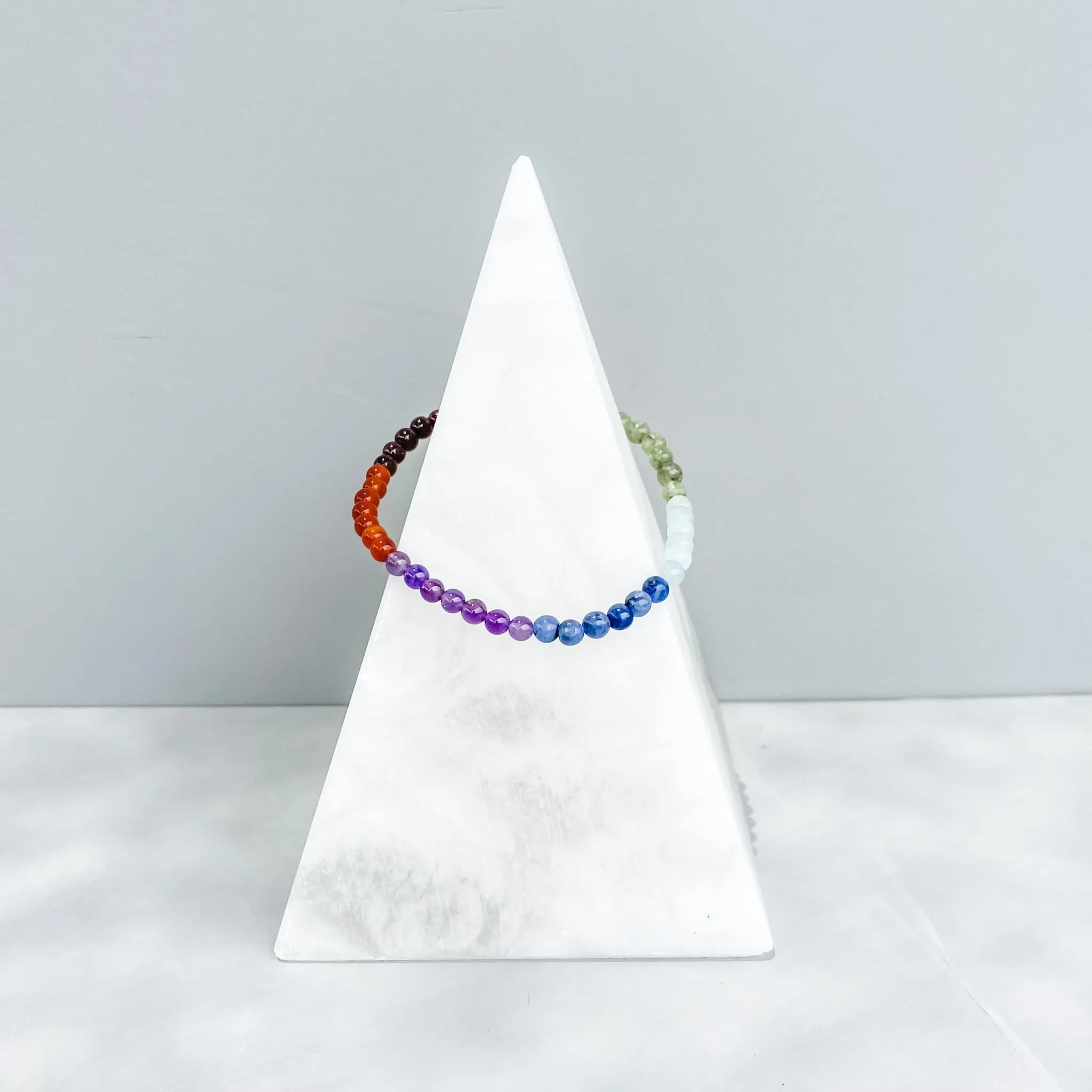 Chakra Multistone 4mm Beaded Stretch Bracelet