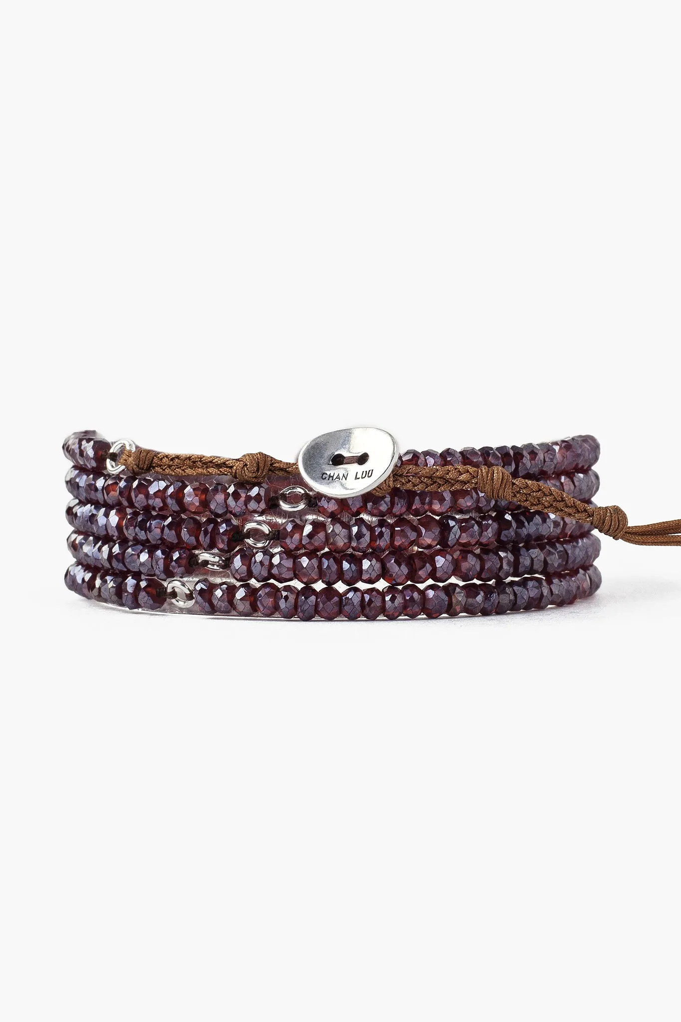 Chan Luu Mystic Garnet Naked Wrap Bracelet