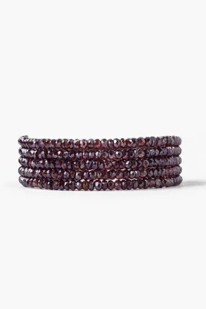 Chan Luu Mystic Garnet Naked Wrap Bracelet