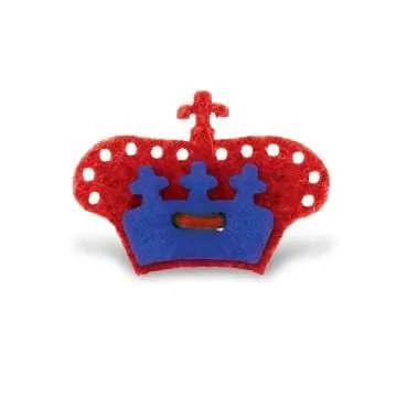 Crown Lapel Pin - Portsalon Red with Mission Blue