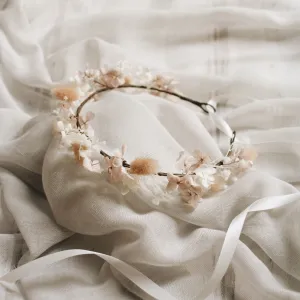 Dainty Flower Crown NEUTRAL PINK BEIGE