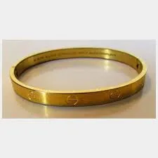 Design Gold Color Zircon Bracelet & Bangle For Woman Stainless Steel Screw Brand Jewelry S4886015