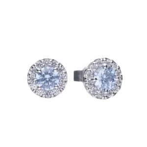 Diamonfire Sky Blue Pave Stud Earrings E5776