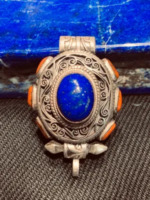 Earth and Air Lapis & Coral Mantra Box
