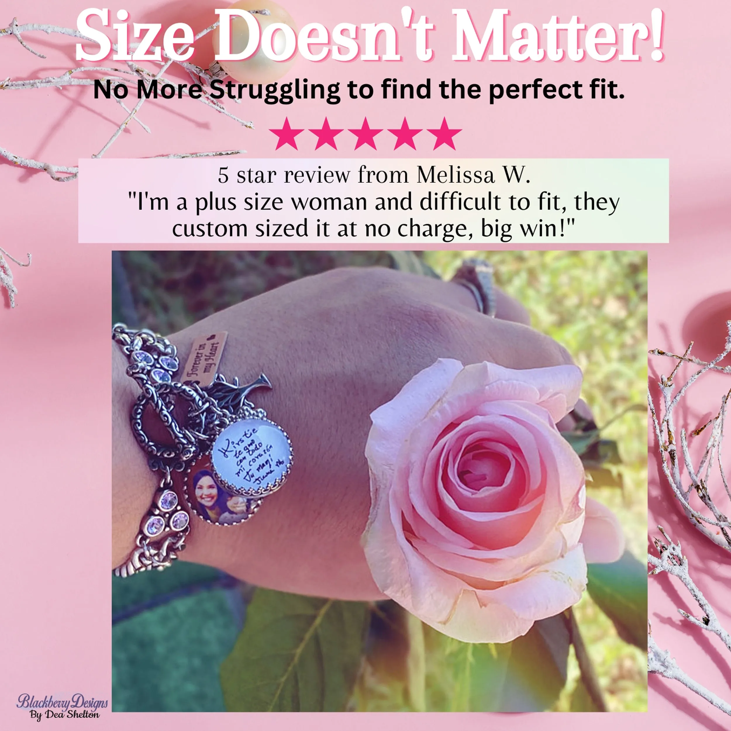 Engraved Pink Flamingo Crystal Bracelet