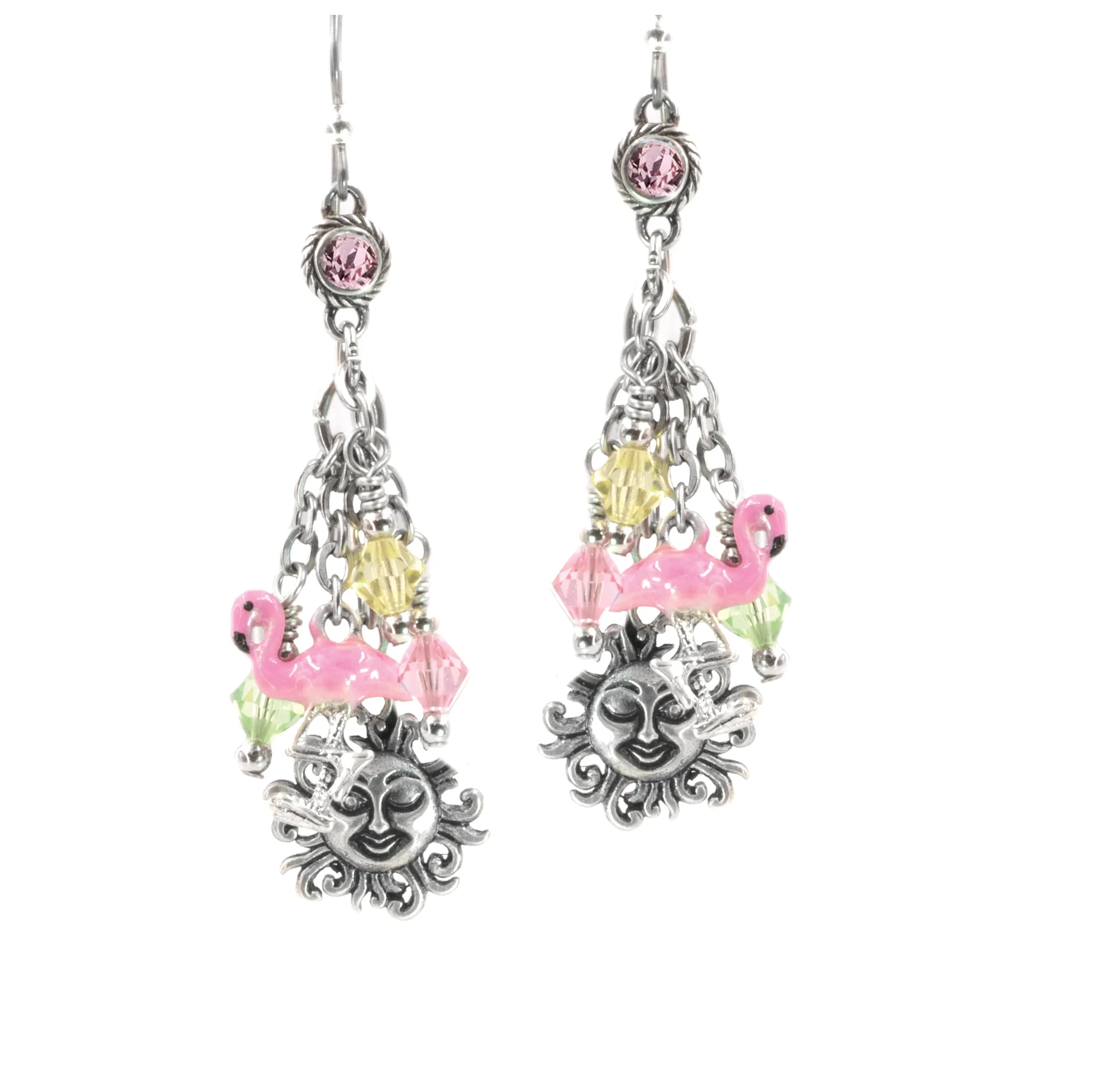 Flamingo Charm Earrings