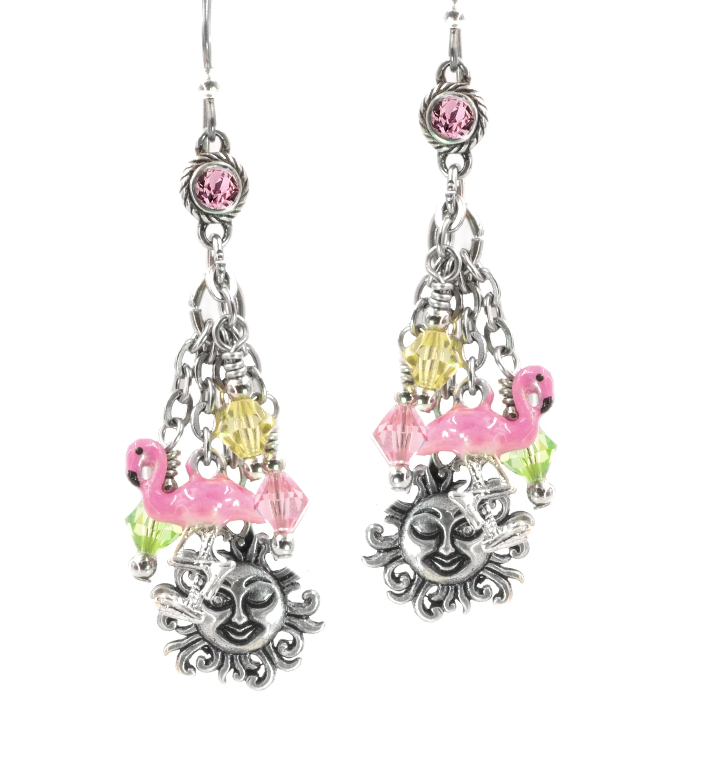 Flamingo Charm Earrings