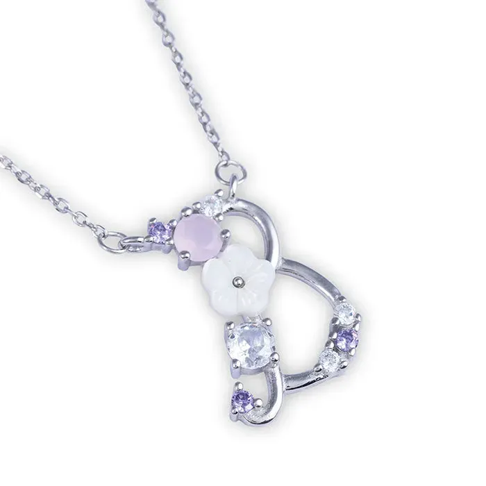 Floral 'B' Letter Chain Locket