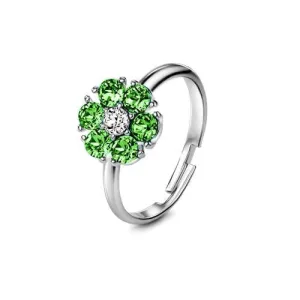Flower Birthstone Ring (12 Colours)