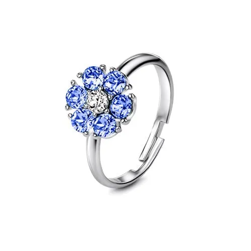 Flower Birthstone Ring (12 Colours)