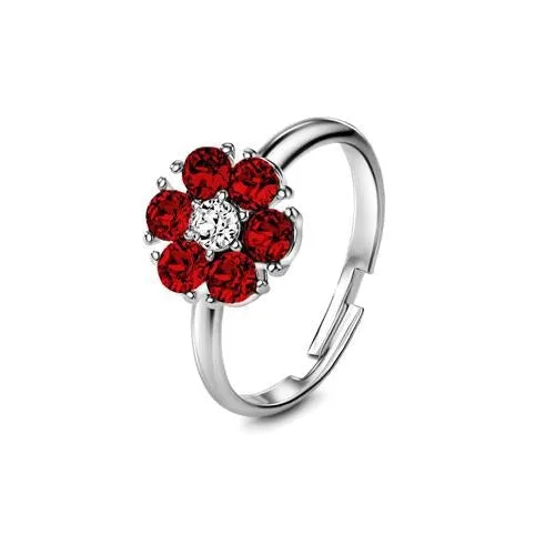 Flower Birthstone Ring (12 Colours)