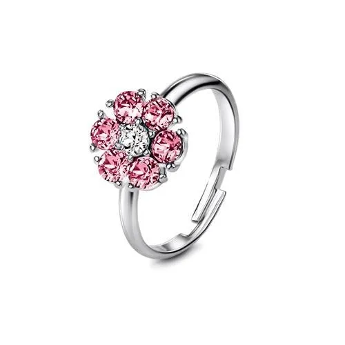 Flower Birthstone Ring (12 Colours)