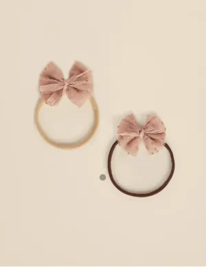 Flutter Tulle Headband-Dusty Rose