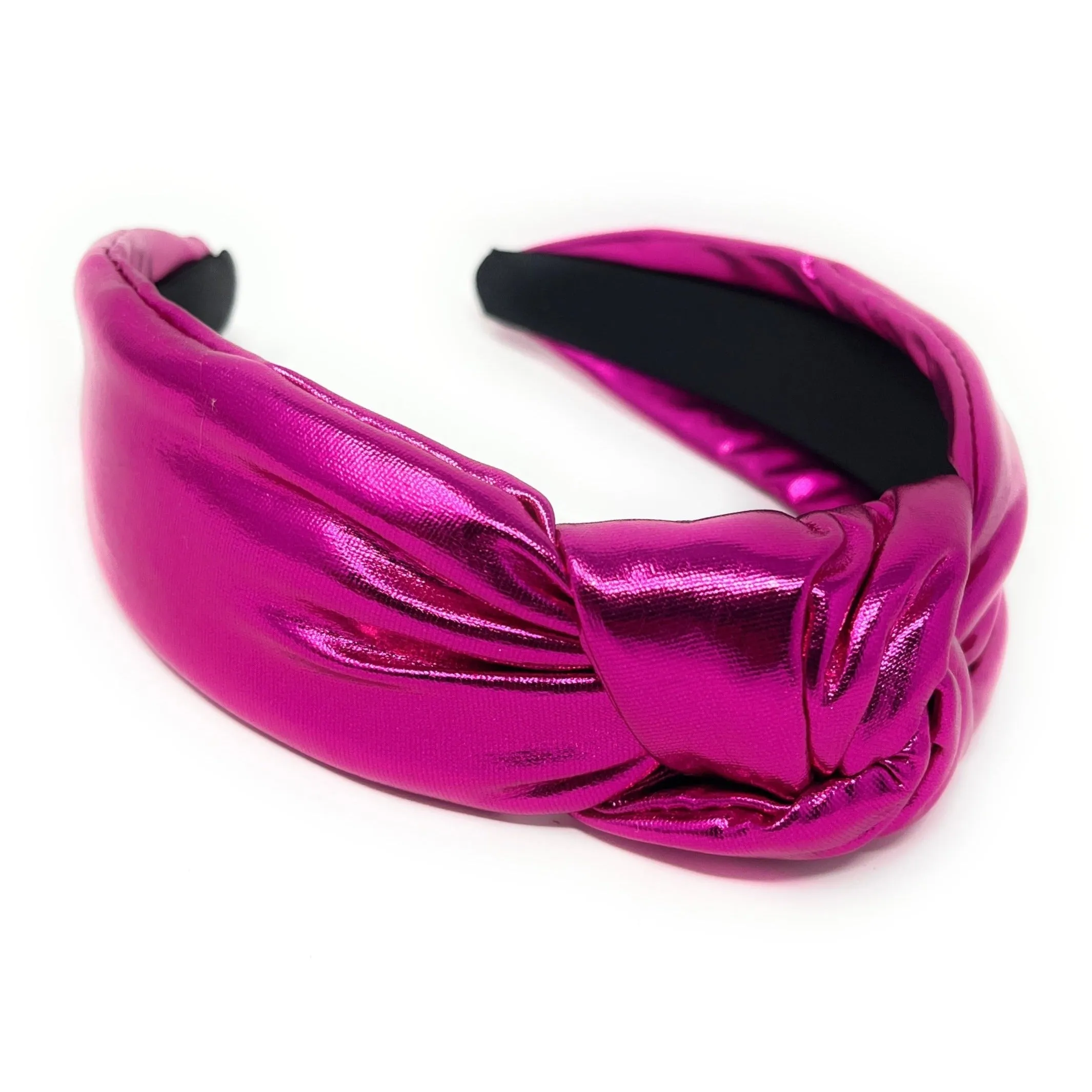 Fuchsia Metallic Knotted Headband