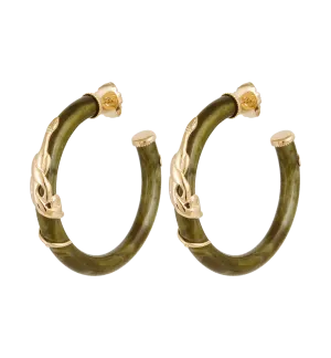 Gas Bijoux Khaki Cobra Earring Set