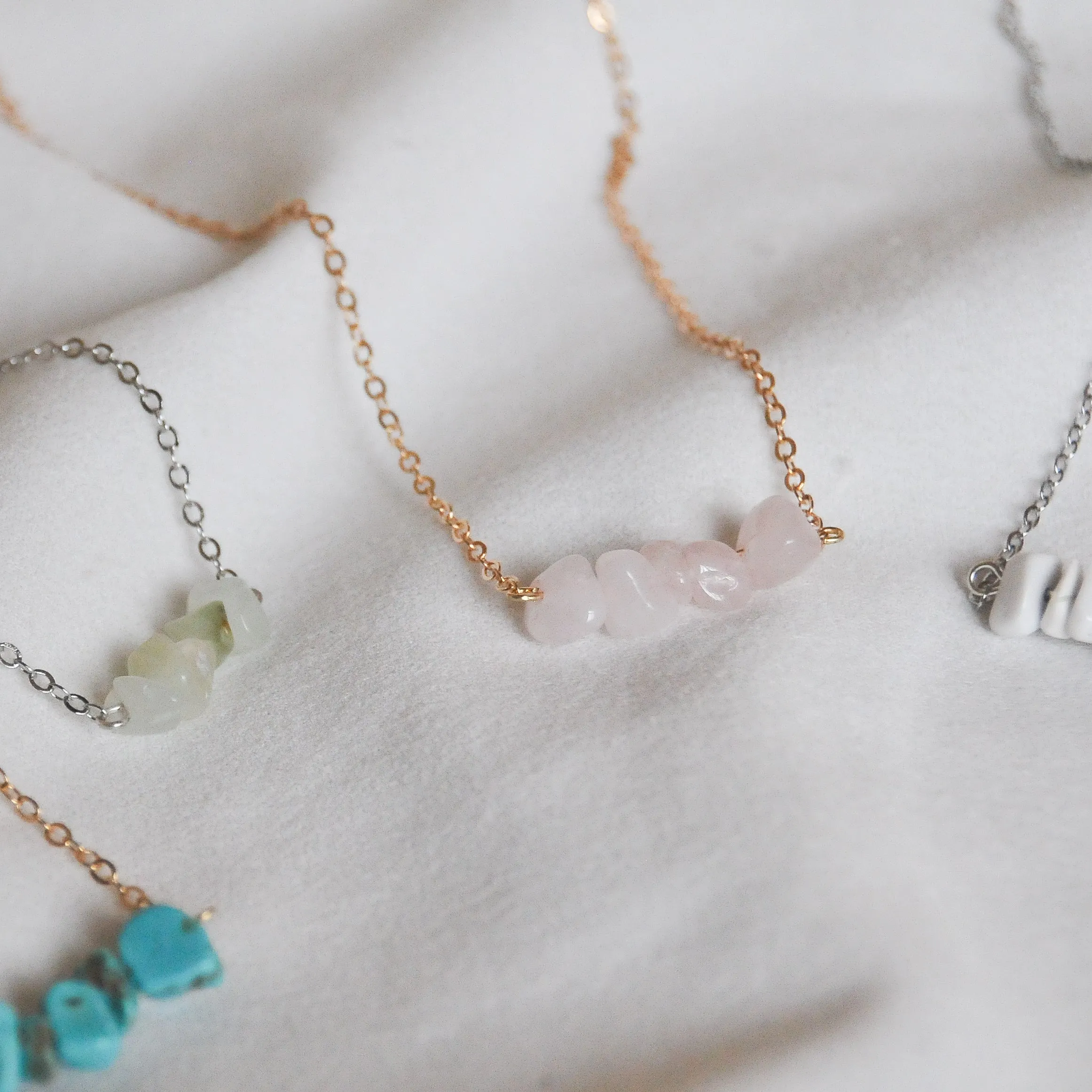Gemstone Bar Necklace