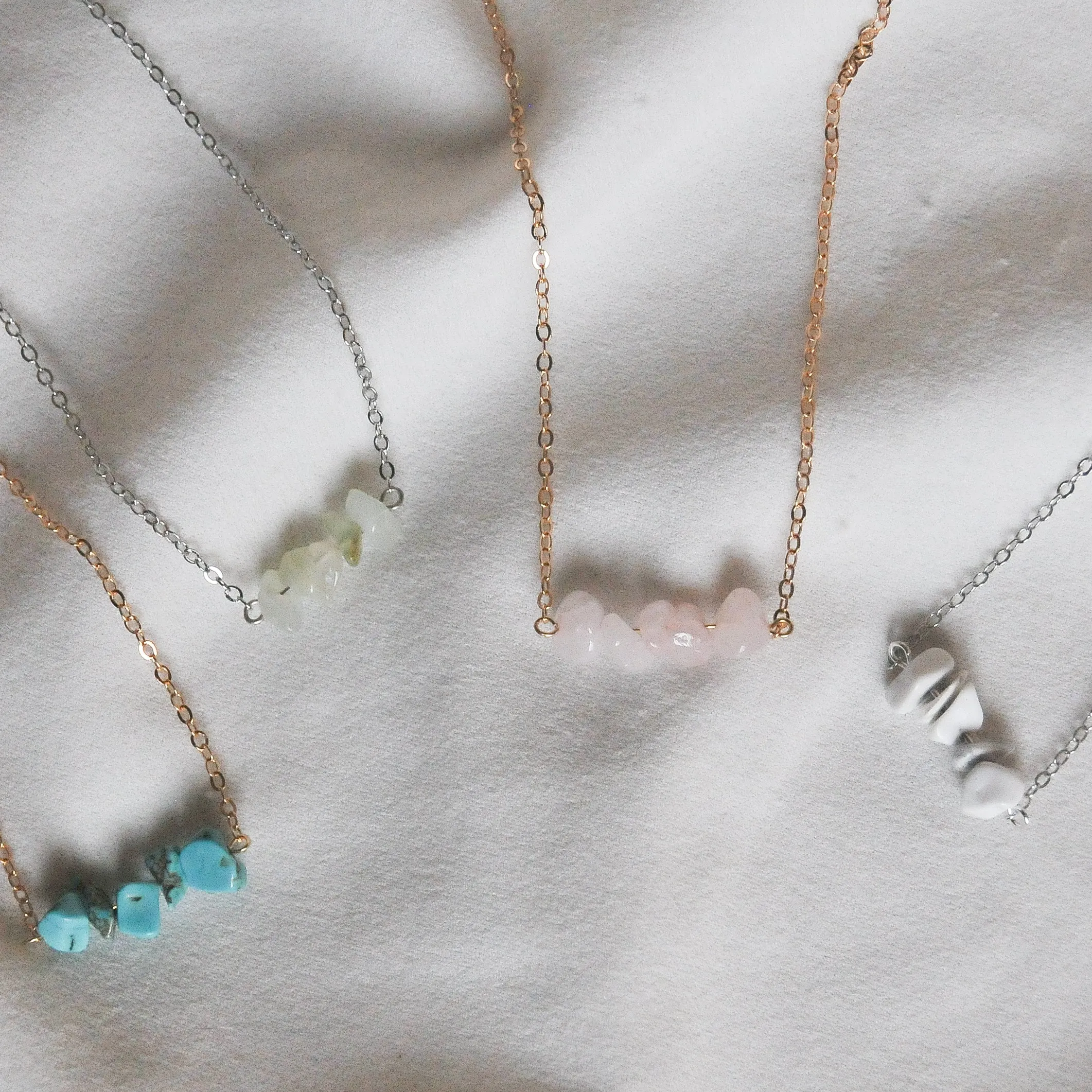 Gemstone Bar Necklace