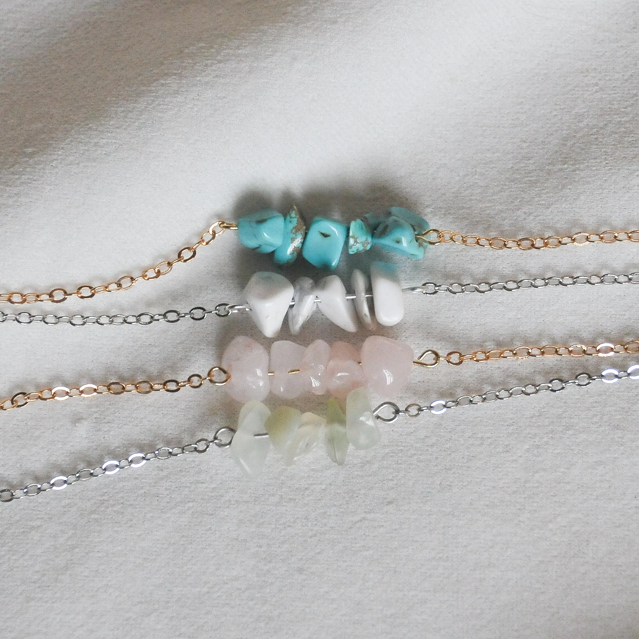 Gemstone Bar Necklace