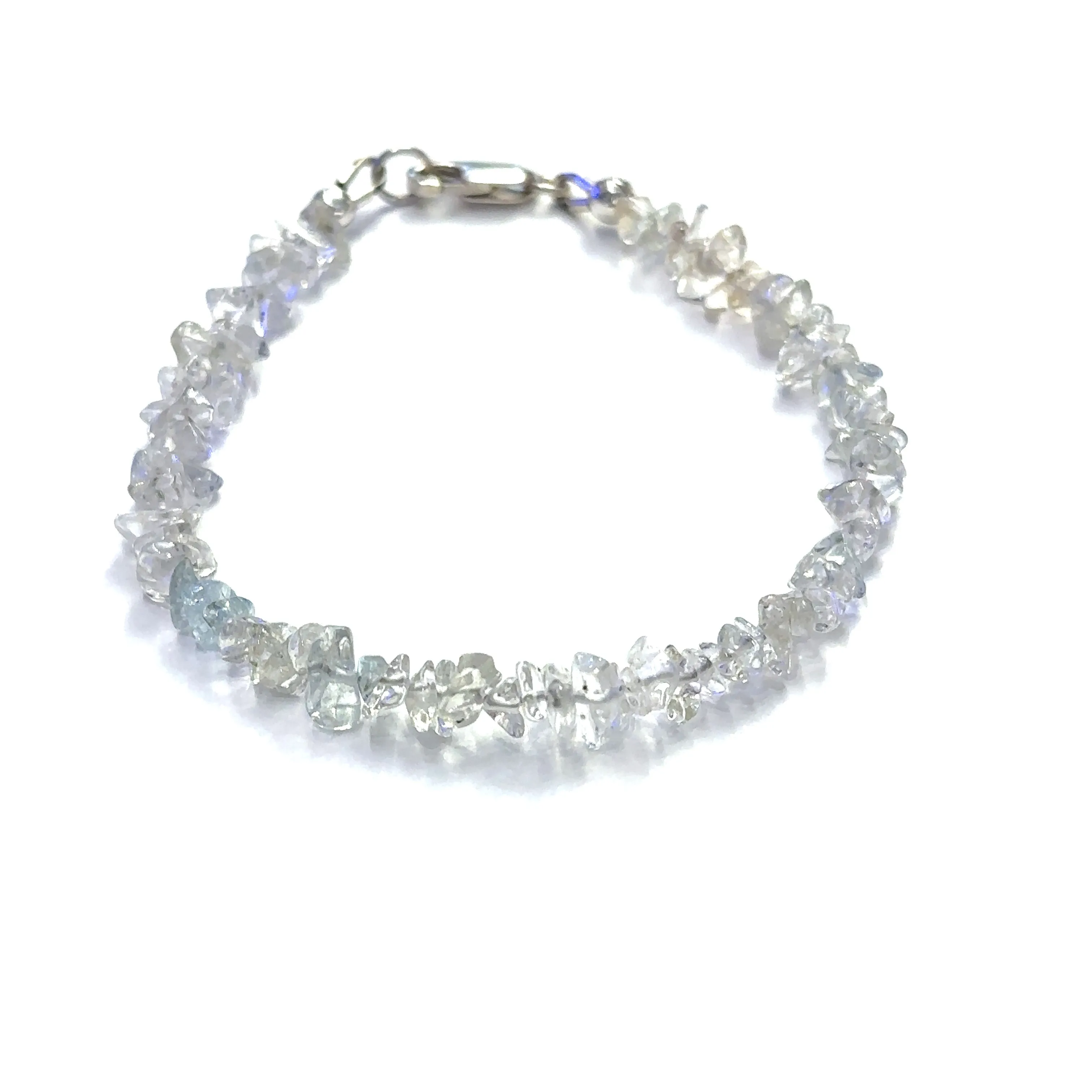 Gemstone chip beaded bracelets (Amethyst, Peridot, Clear Quartz, & Citrine)