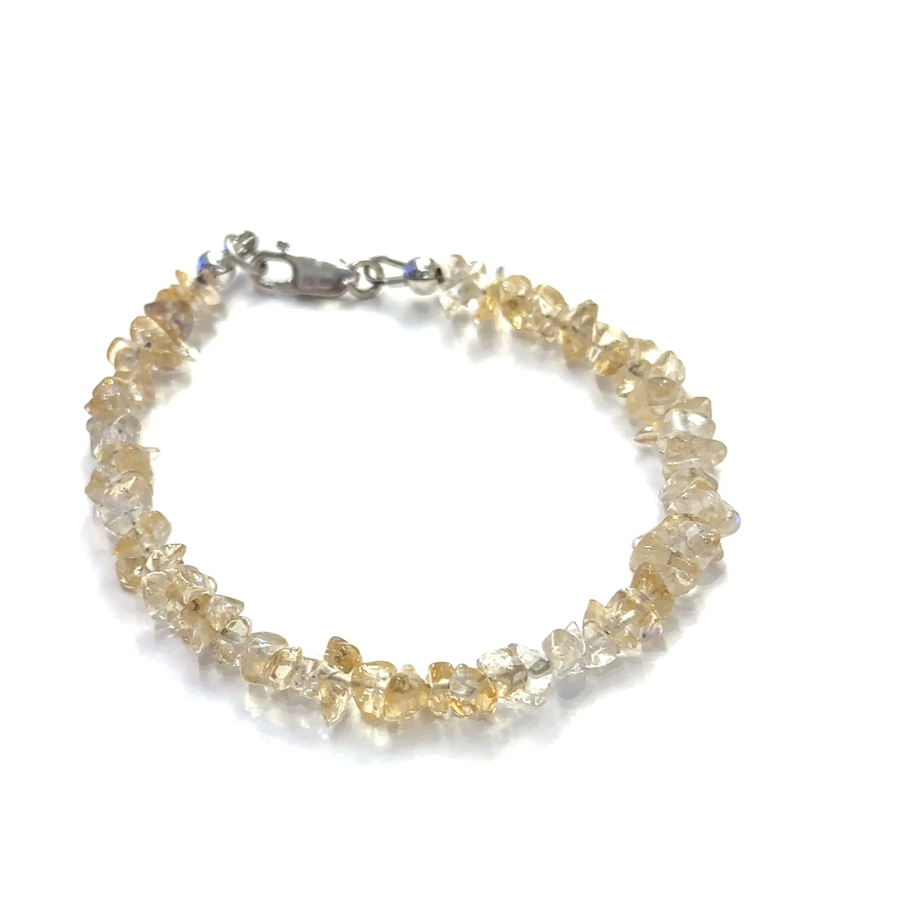 Gemstone chip beaded bracelets (Amethyst, Peridot, Clear Quartz, & Citrine)
