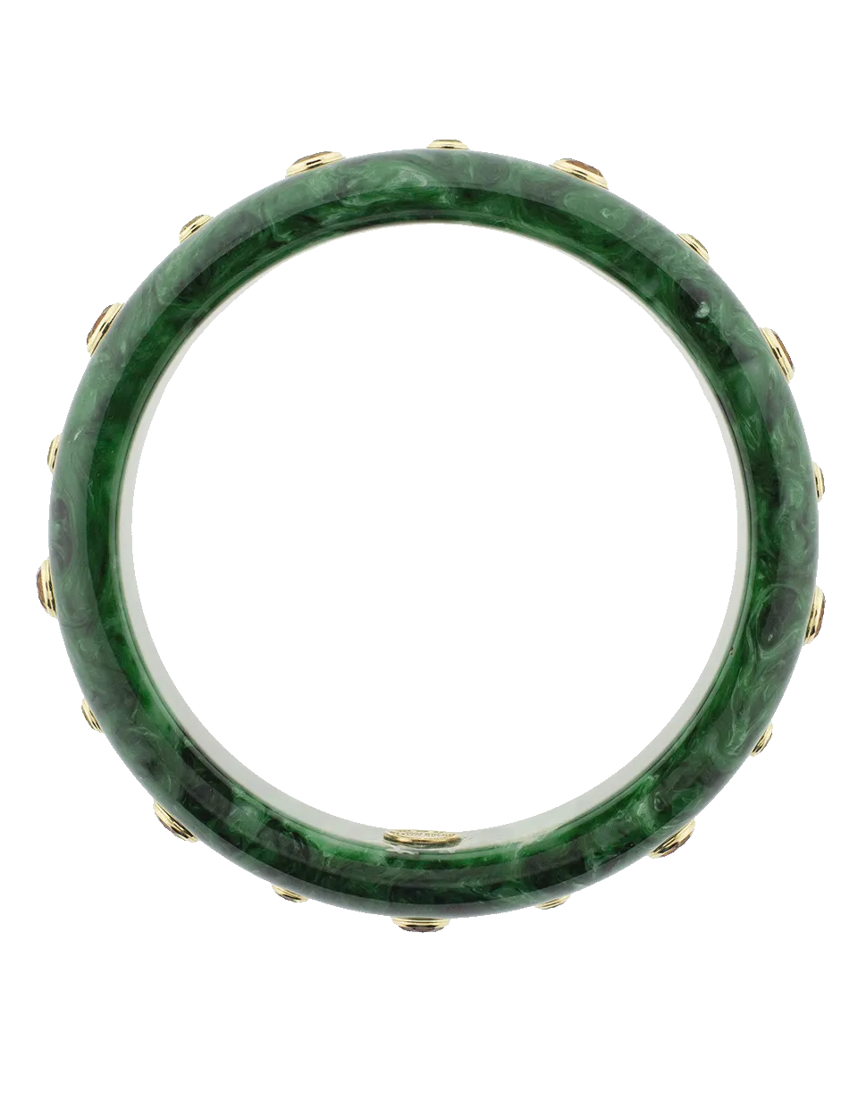 Green And Citrine Bakelite Bangle