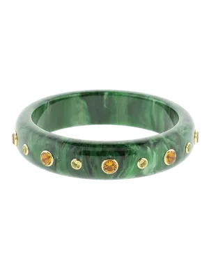 Green And Citrine Bakelite Bangle
